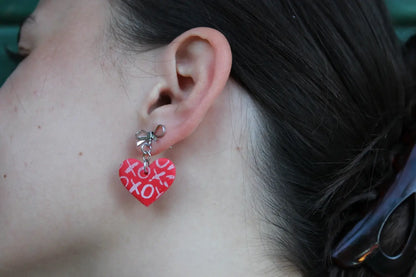 "XOXO hearts" earrings