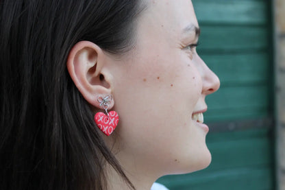 "XOXO hearts" earrings
