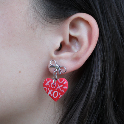 "XOXO hearts" earrings