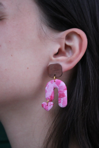 "Shooting heart" earrings
