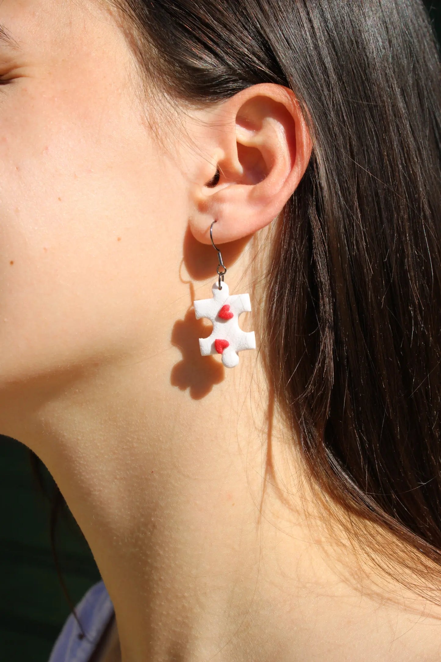 "Cupid's puzzle piece" earrings