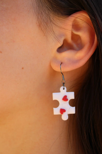 "Cupid's puzzle piece" earrings