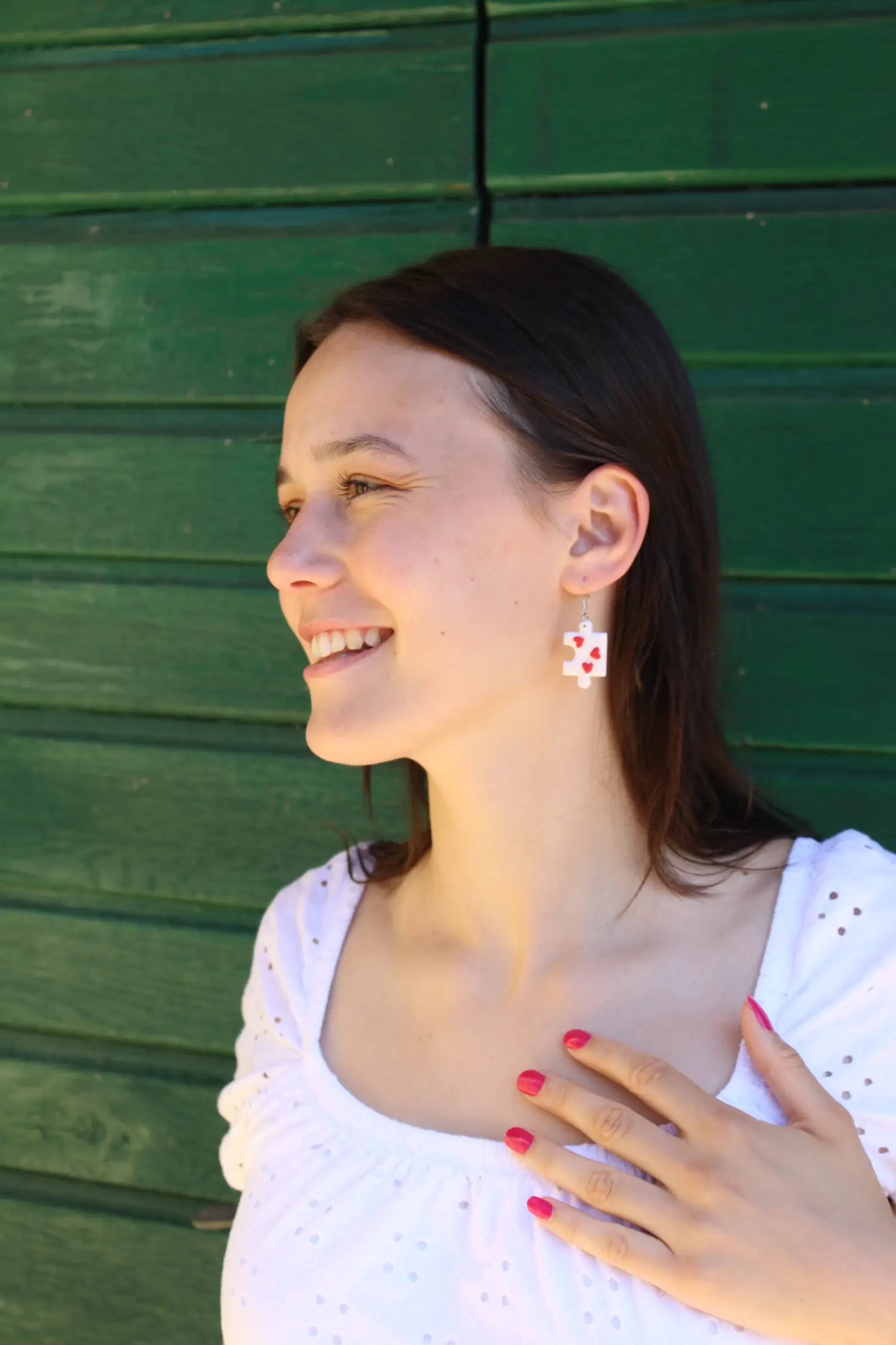 "Cupid's puzzle piece" earrings