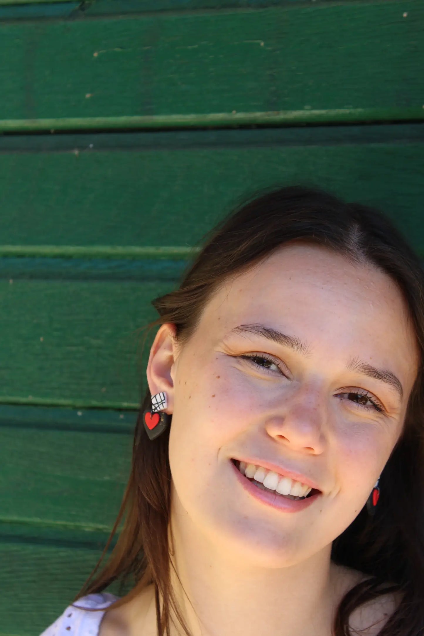 "Layered hearts" earrings