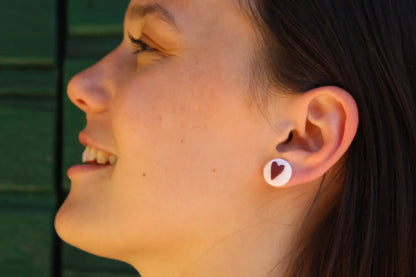 "Heart badge" earrings