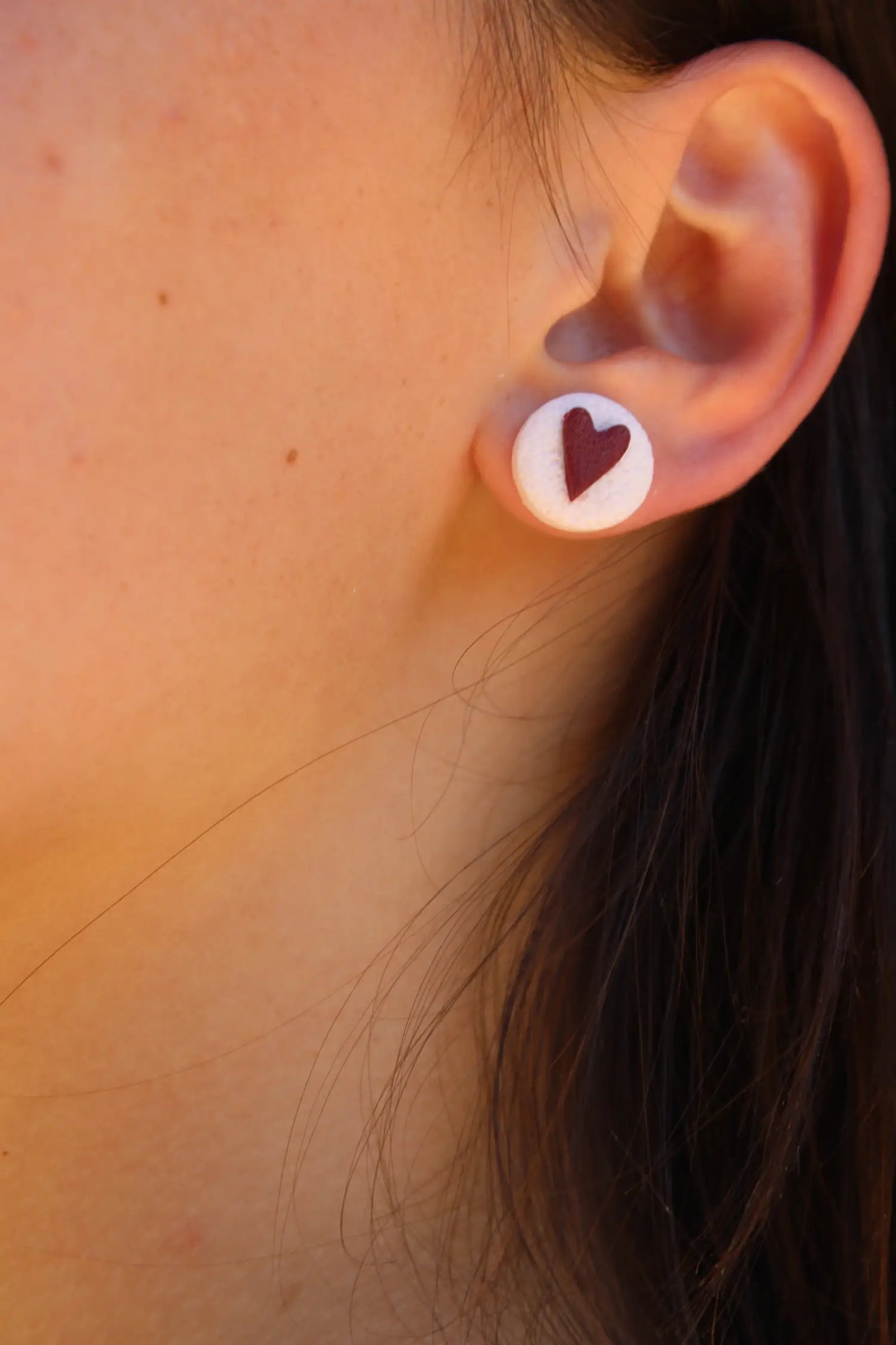 "Heart badge" earrings