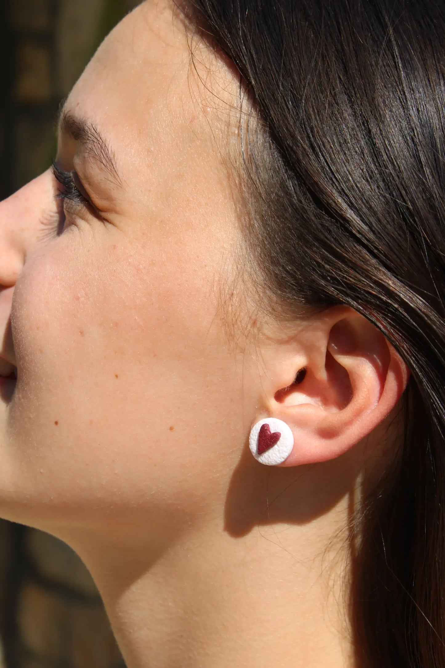 "Heart badge" earrings