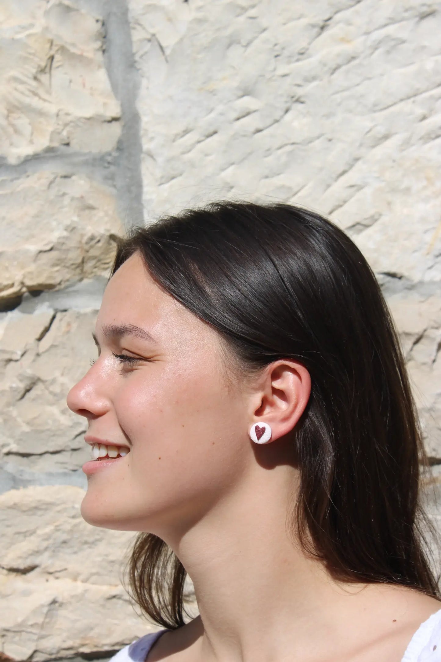 "Heart badge" earrings