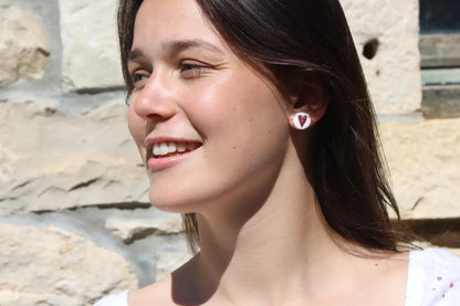 "Heart badge" earrings