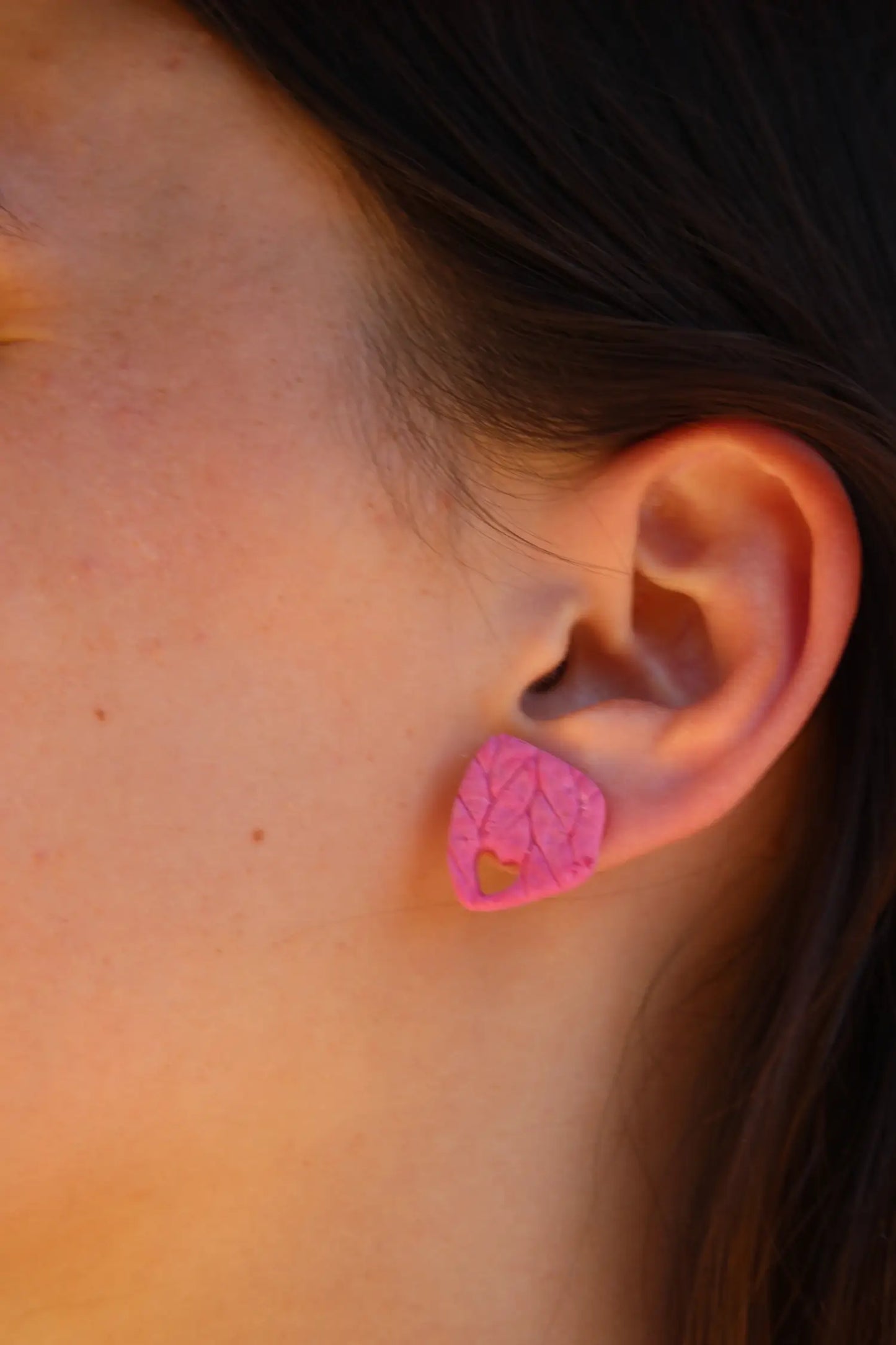 "Pink plaid" earrings