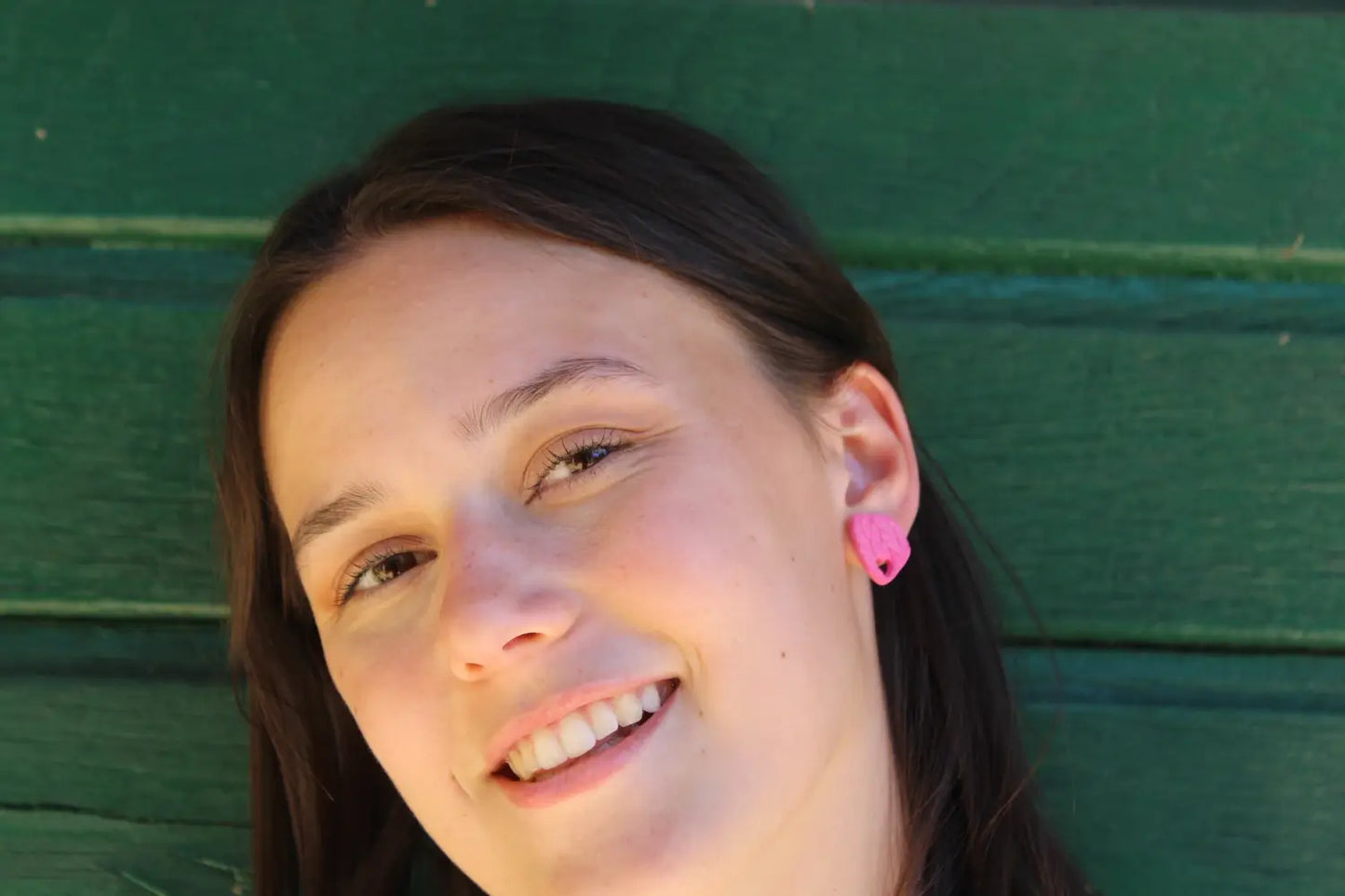 "Pink plaid" earrings
