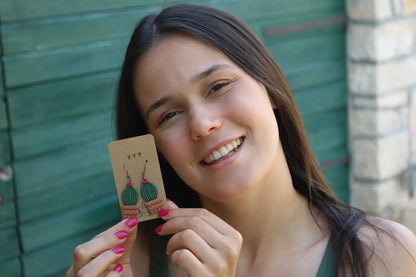 "Blossoming cactus" earrings
