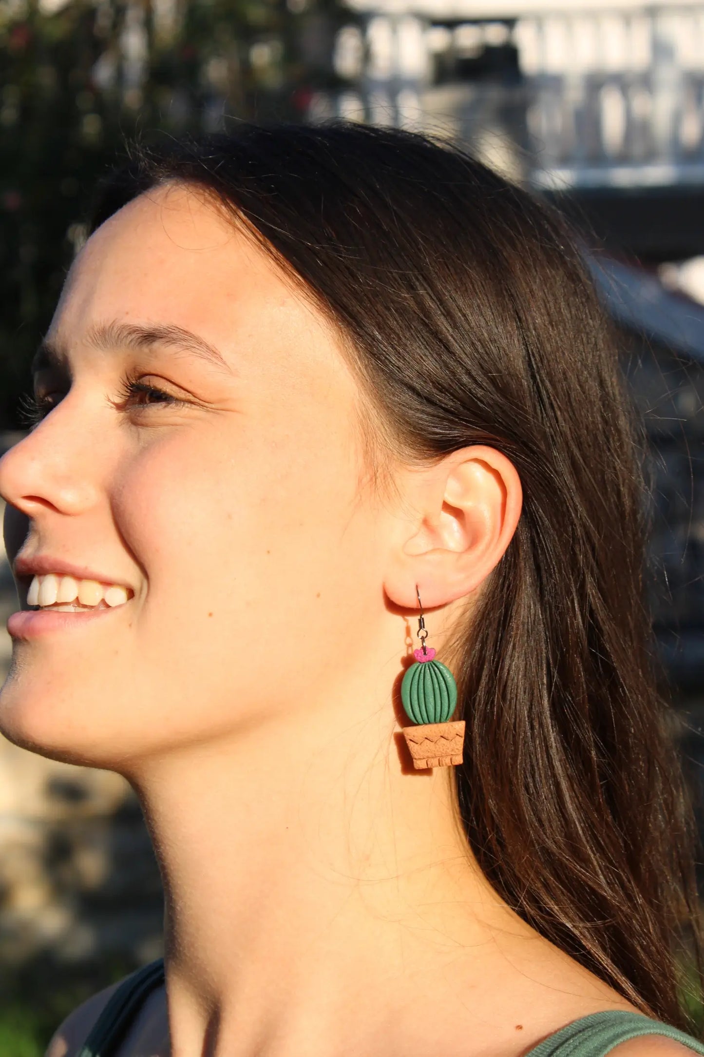 "Blossoming cactus" earrings