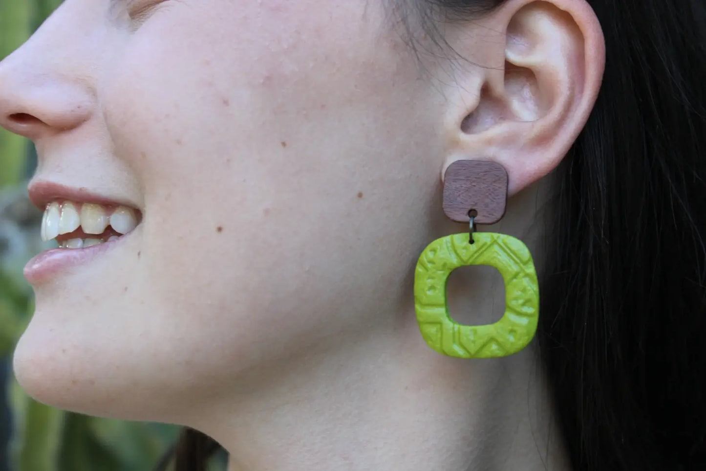 "Mayan hoops" earrings