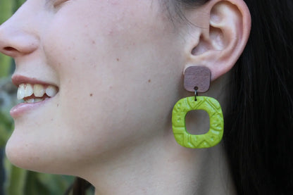 "Mayan hoops" earrings