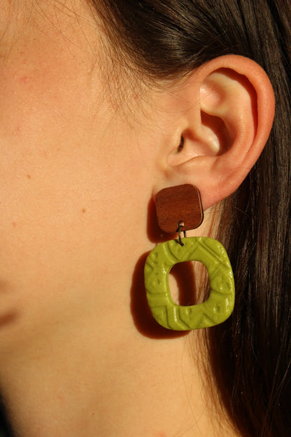 "Mayan hoops" earrings
