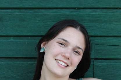 "On-ear monstera" earrings