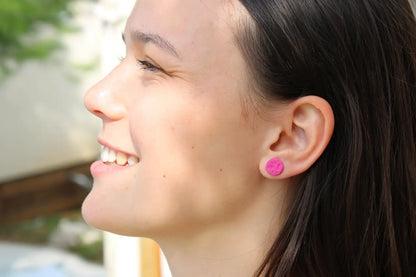 "Pink dots" earrings