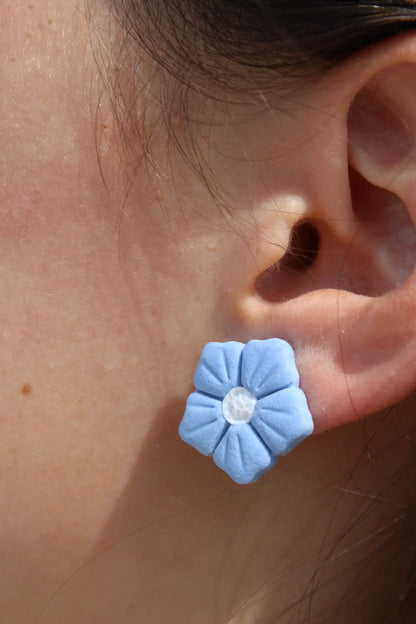 "Smurf flower" earrings