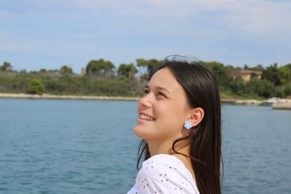 "Smurf flower" earrings