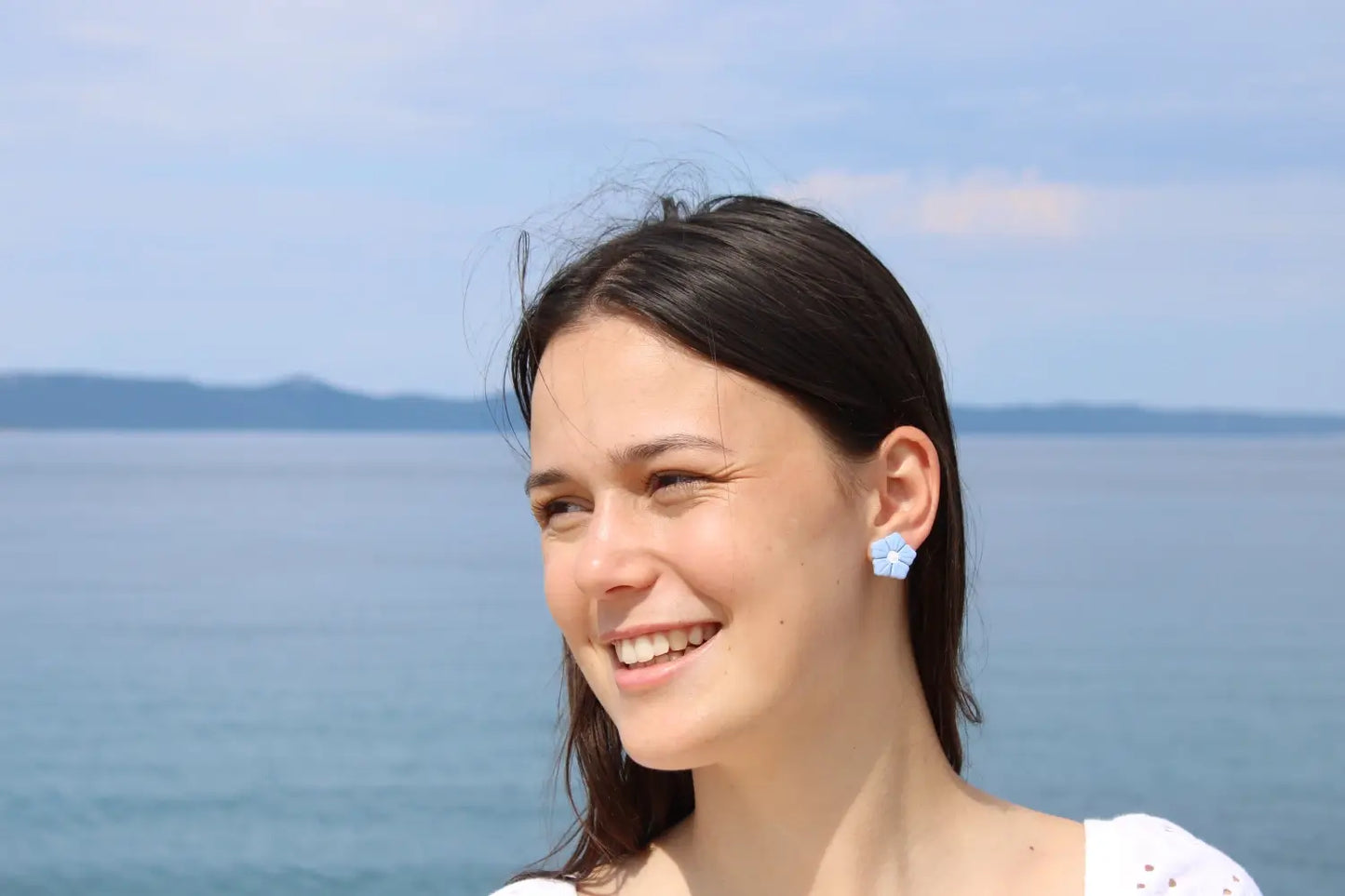 "Smurf flower" earrings