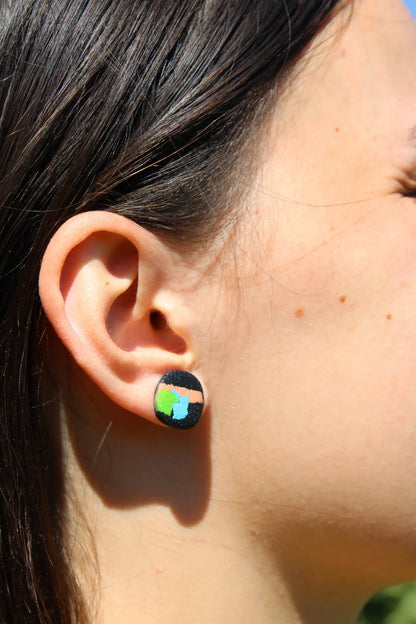 "Mismatched I" earrings