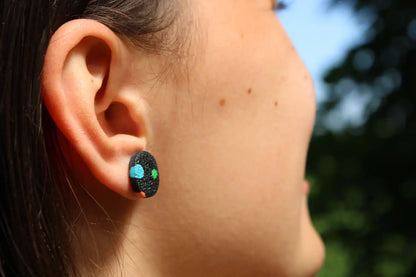 "Mixed pattern V" earrings