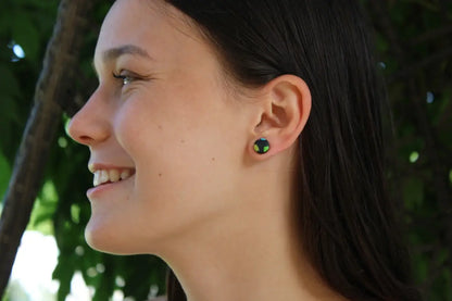 "Mixed pattern V" earrings