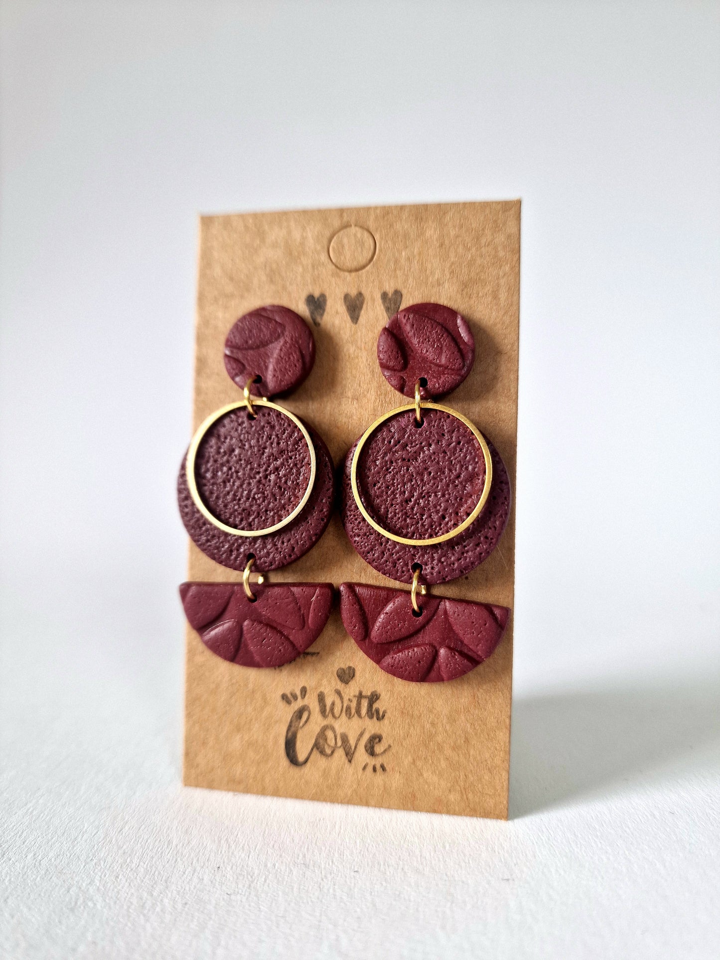 "Bordeaux prosperity" earrings