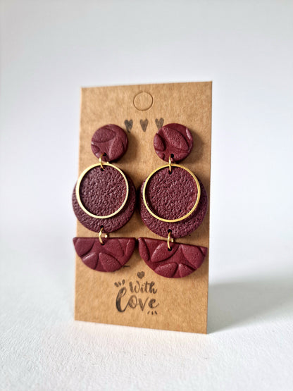 "Bordeaux prosperity" earrings