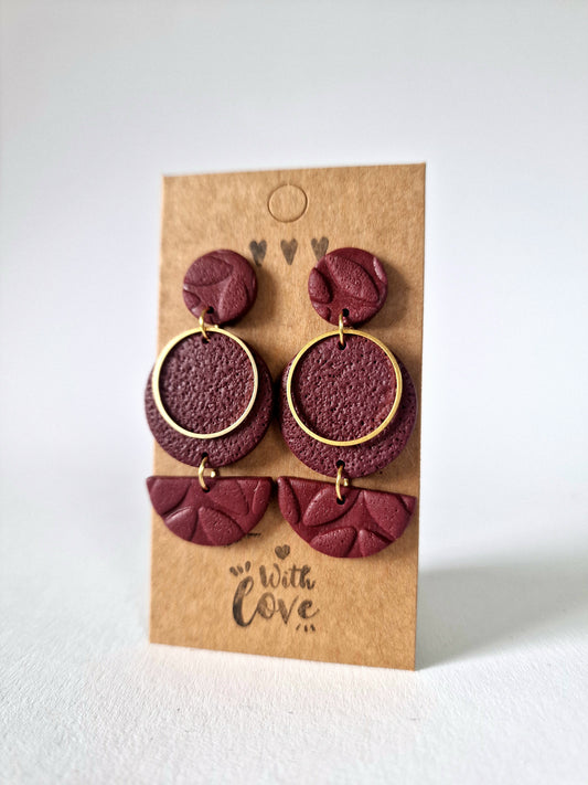 "Bordeaux prosperity" earrings